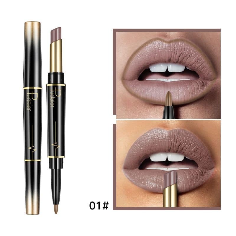 MISS ROSE 2 IN 1 Waterproof Matte Lip Liner With Lipstick shade