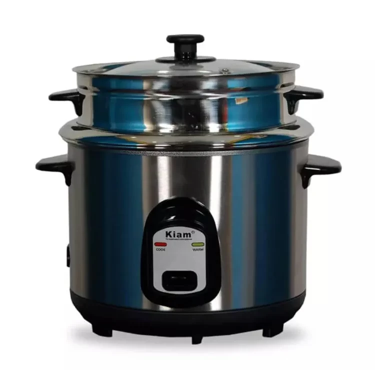 Kiam Rice Cooker 1.8 Ltr - Double pot (SS & Non Stick Pot)